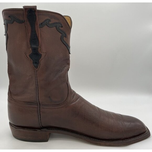 LUCCHESE CLASSICS WHISKEY BURNISHED FLORENCE BUFFALO ROPER COWBOY BOOTS MENS 13